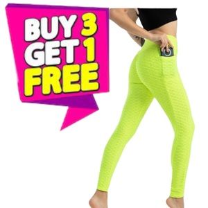 Women's High Waisted Leggings Slimming Scrunch Booty Ruched Butt Lift Yoga Pants